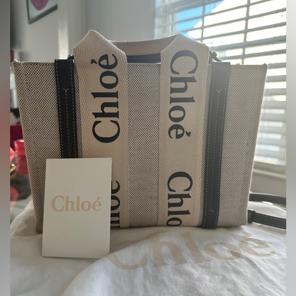 Chloe Small Woody Tote Blue - Picture 6 of 11